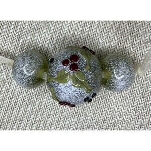 Blown Glass Lamp Work Beads Handmade Set Of 3